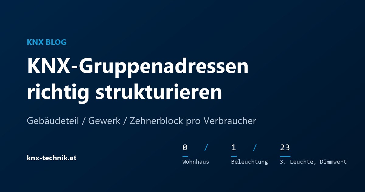 KNX-Gruppenadressen strukturieren